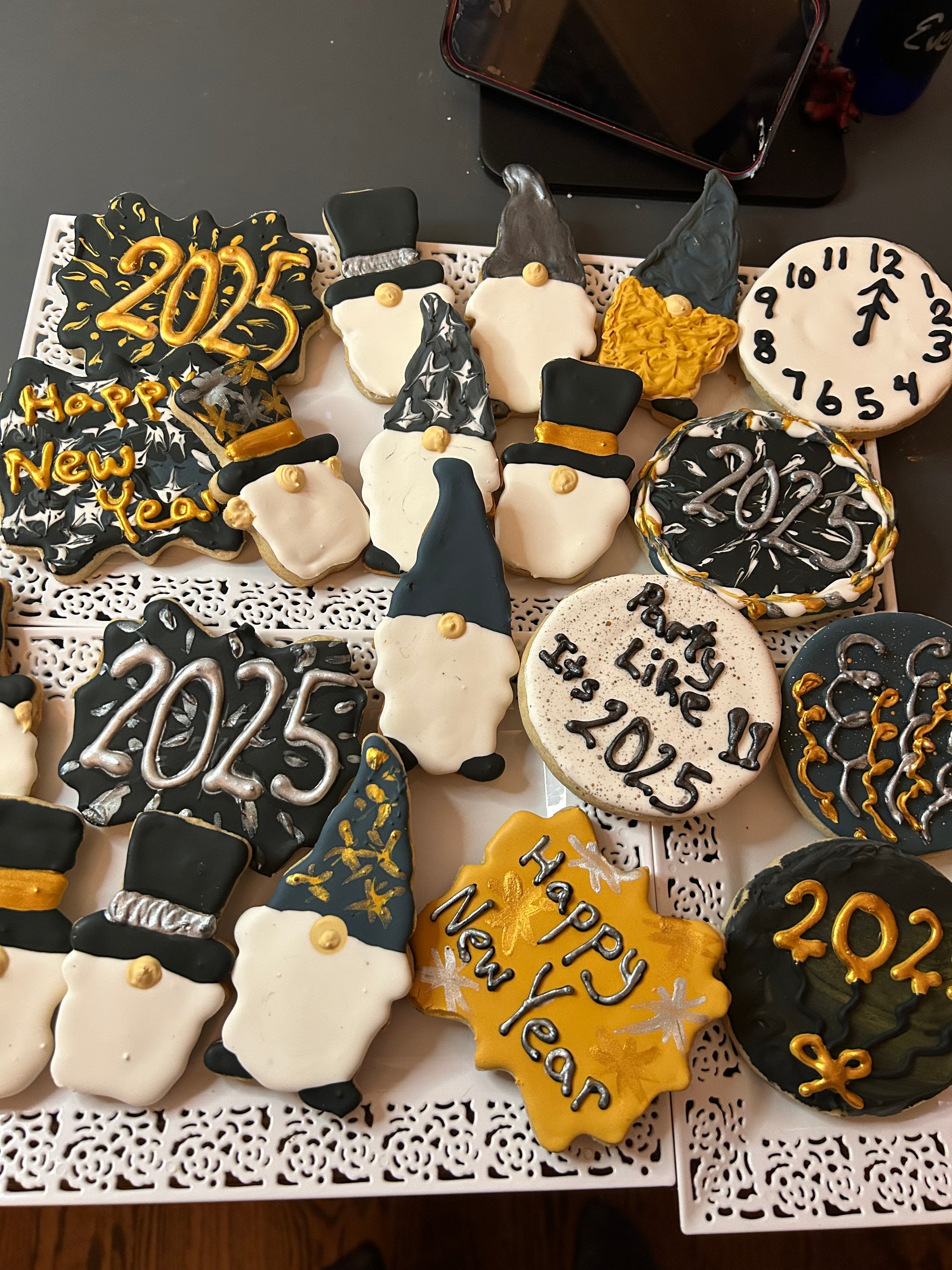 Holiday Themed Sugar Decorated Cookies
