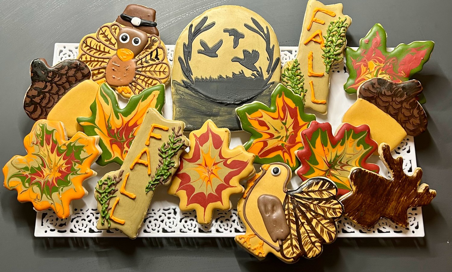 Holiday Themed Sugar Decorated Cookies