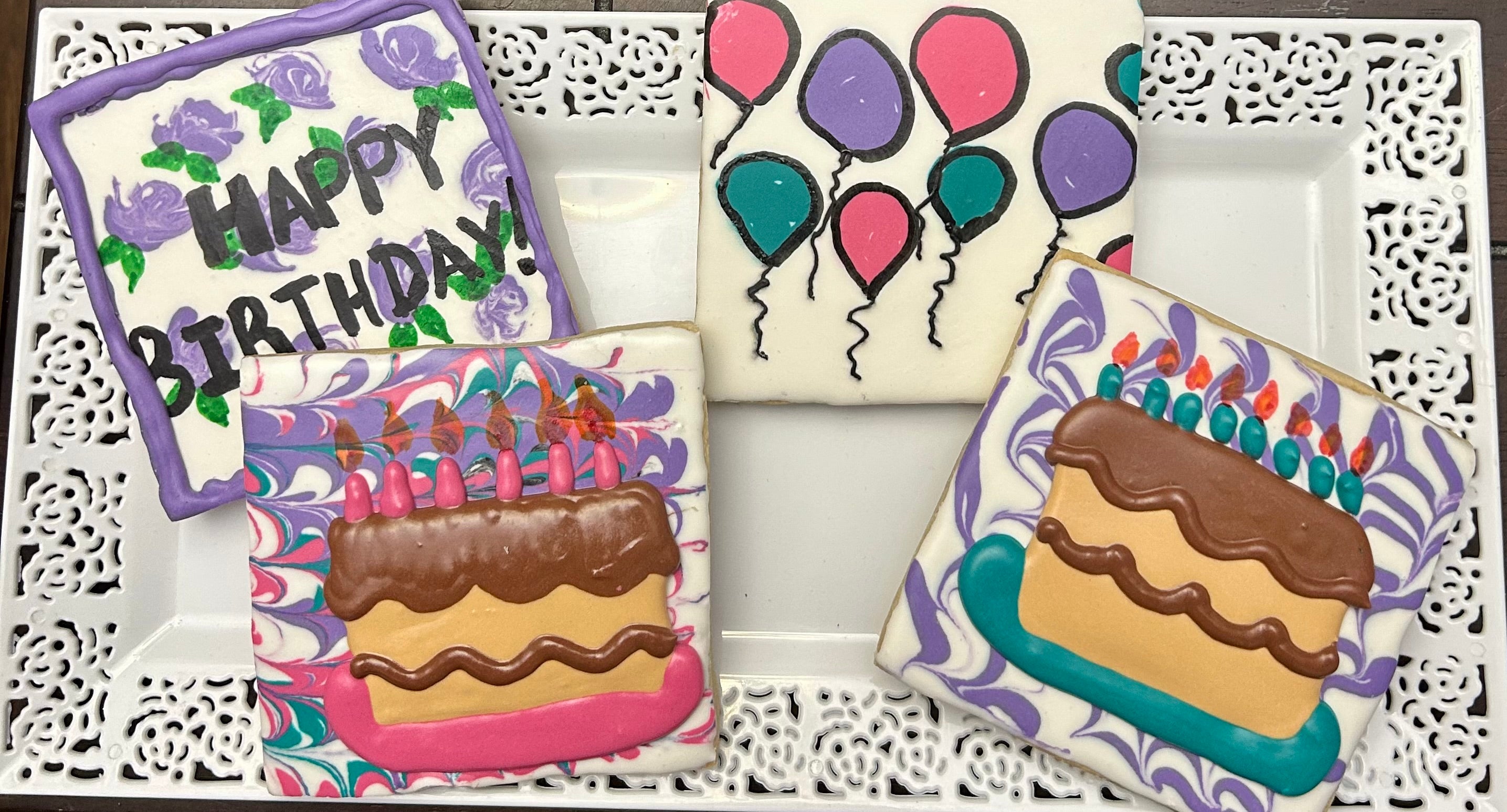 Custom Birthday Decorated Cookies