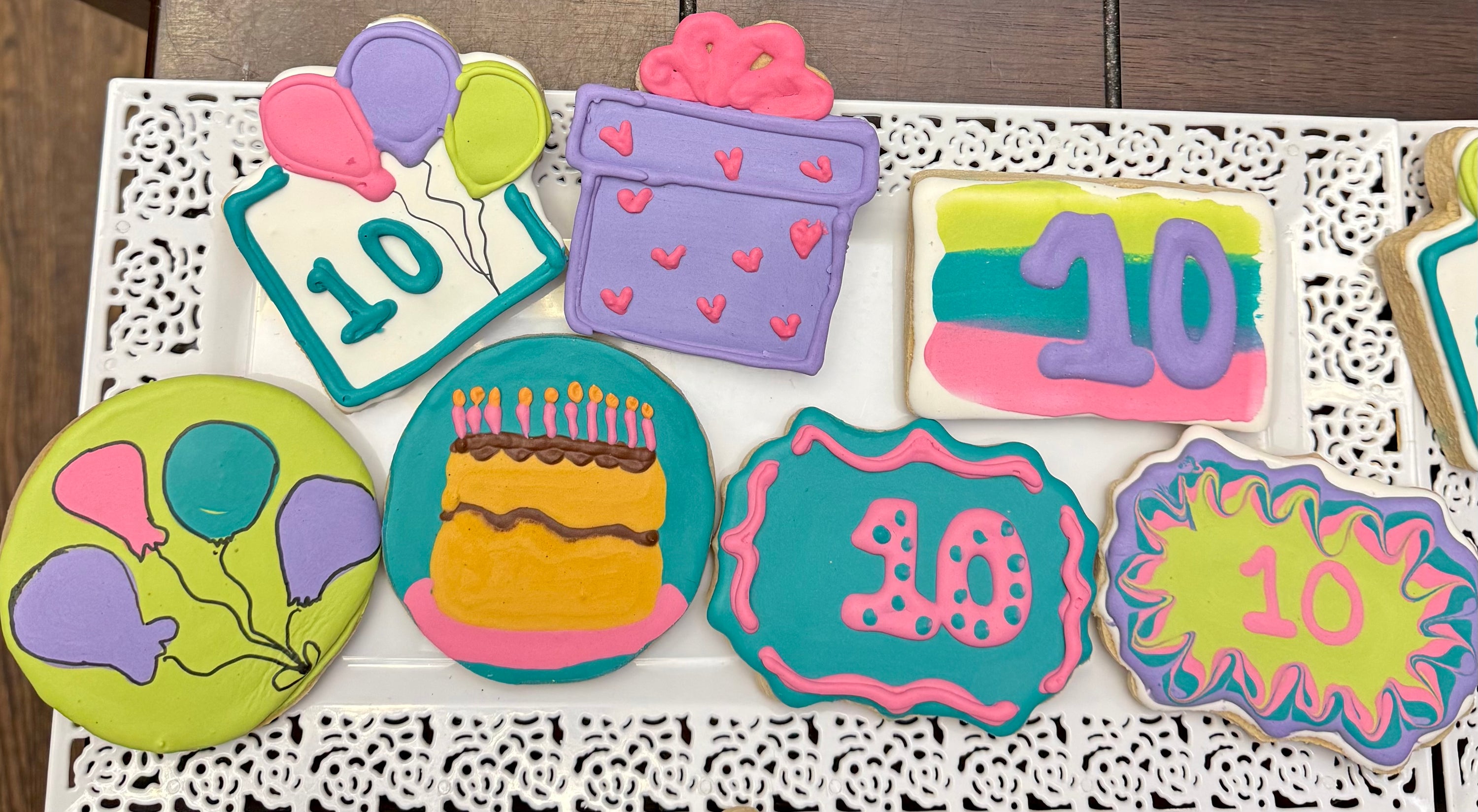 Custom Birthday Decorated Cookies