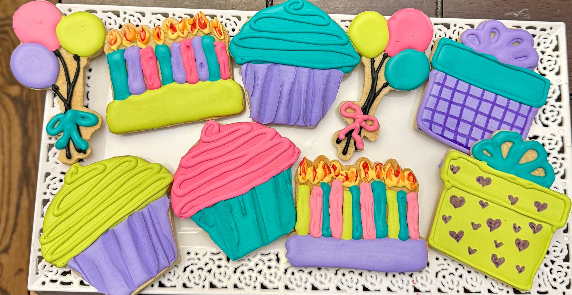 Custom Birthday Decorated Cookies