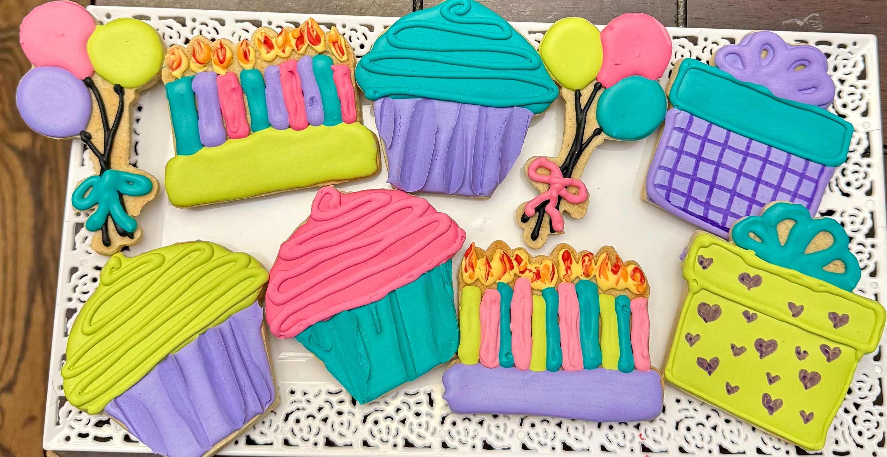 Custom Birthday Decorated Cookies