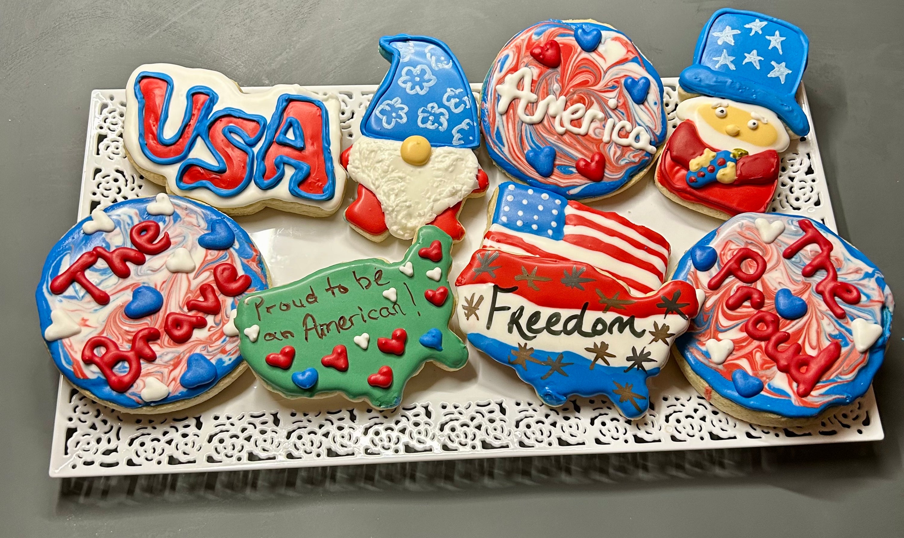 Holiday Themed Sugar Decorated Cookies