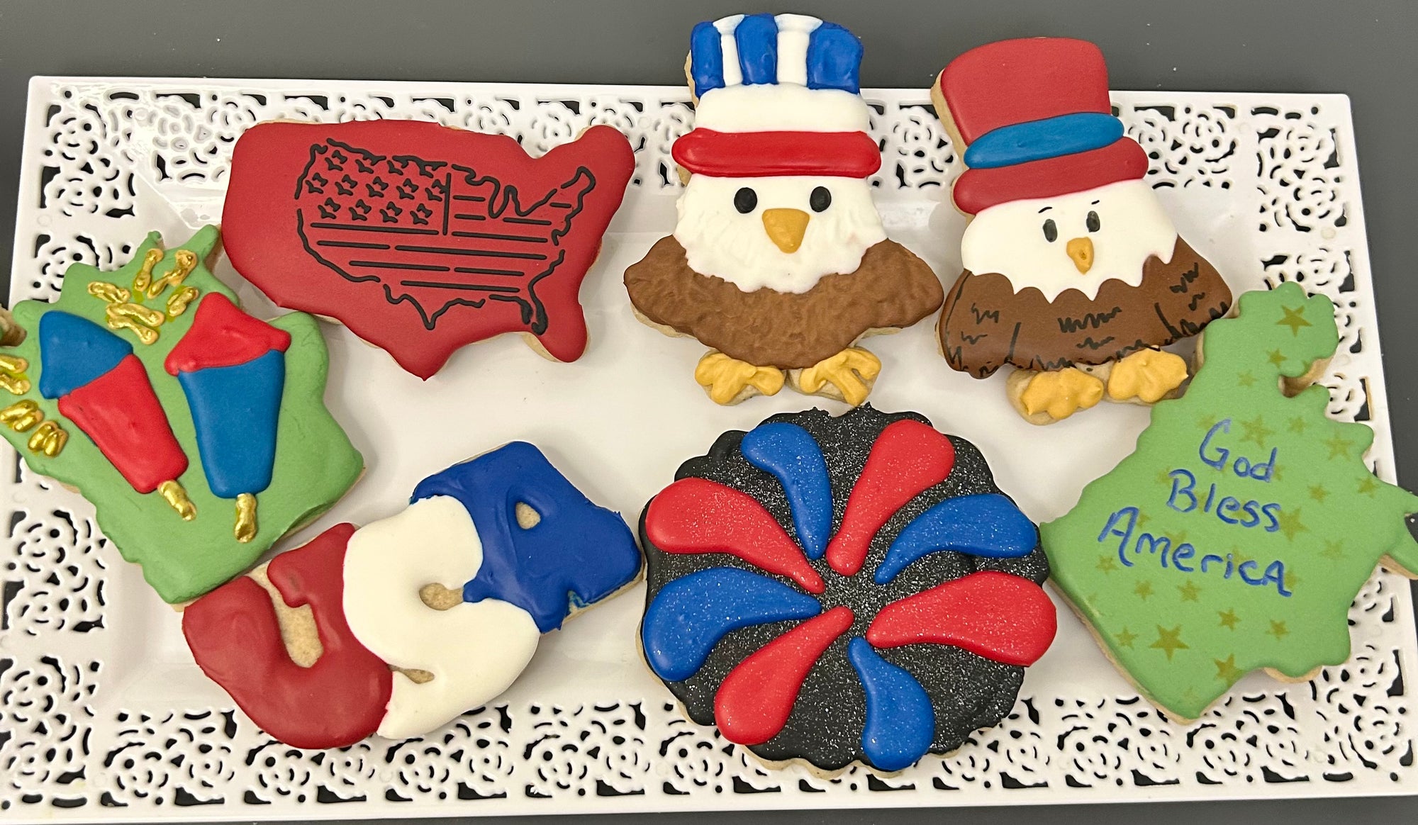 Holiday Themed Sugar Decorated Cookies