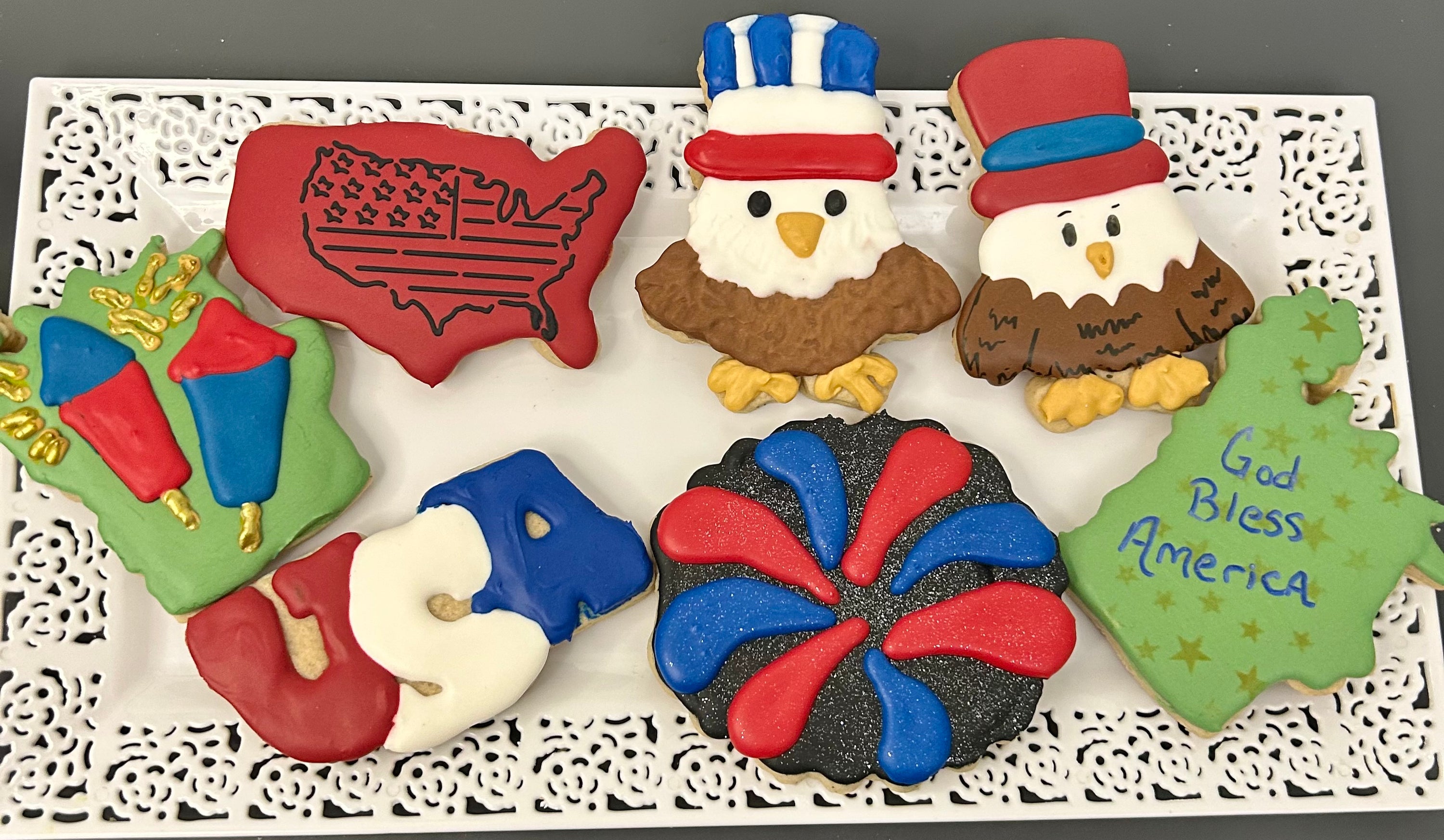 Holiday Themed Sugar Decorated Cookies