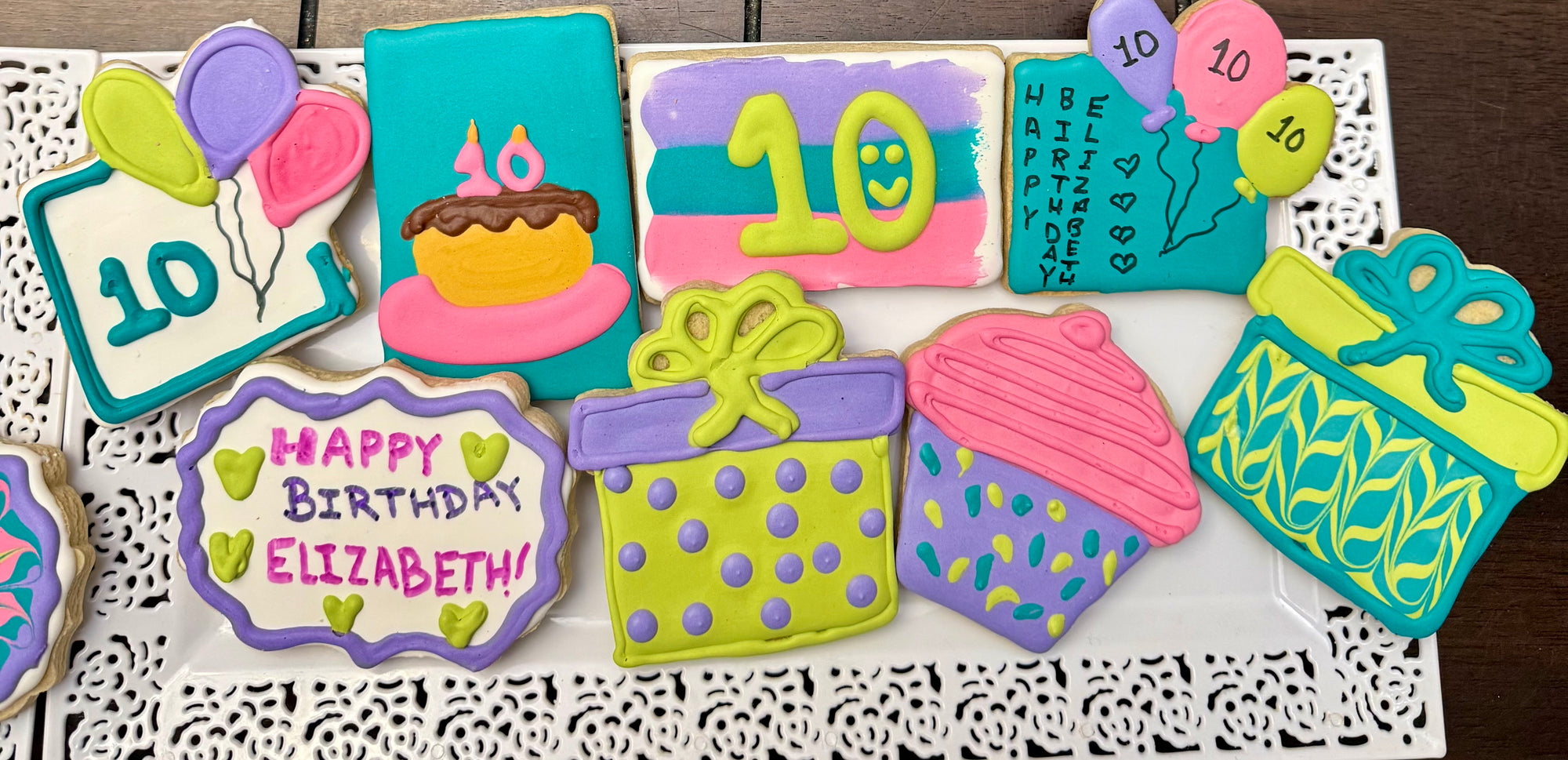 Custom Birthday Decorated Cookies