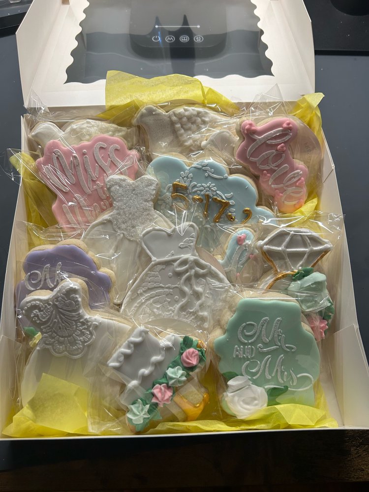 Engagement and Wedding Decorated Cookies