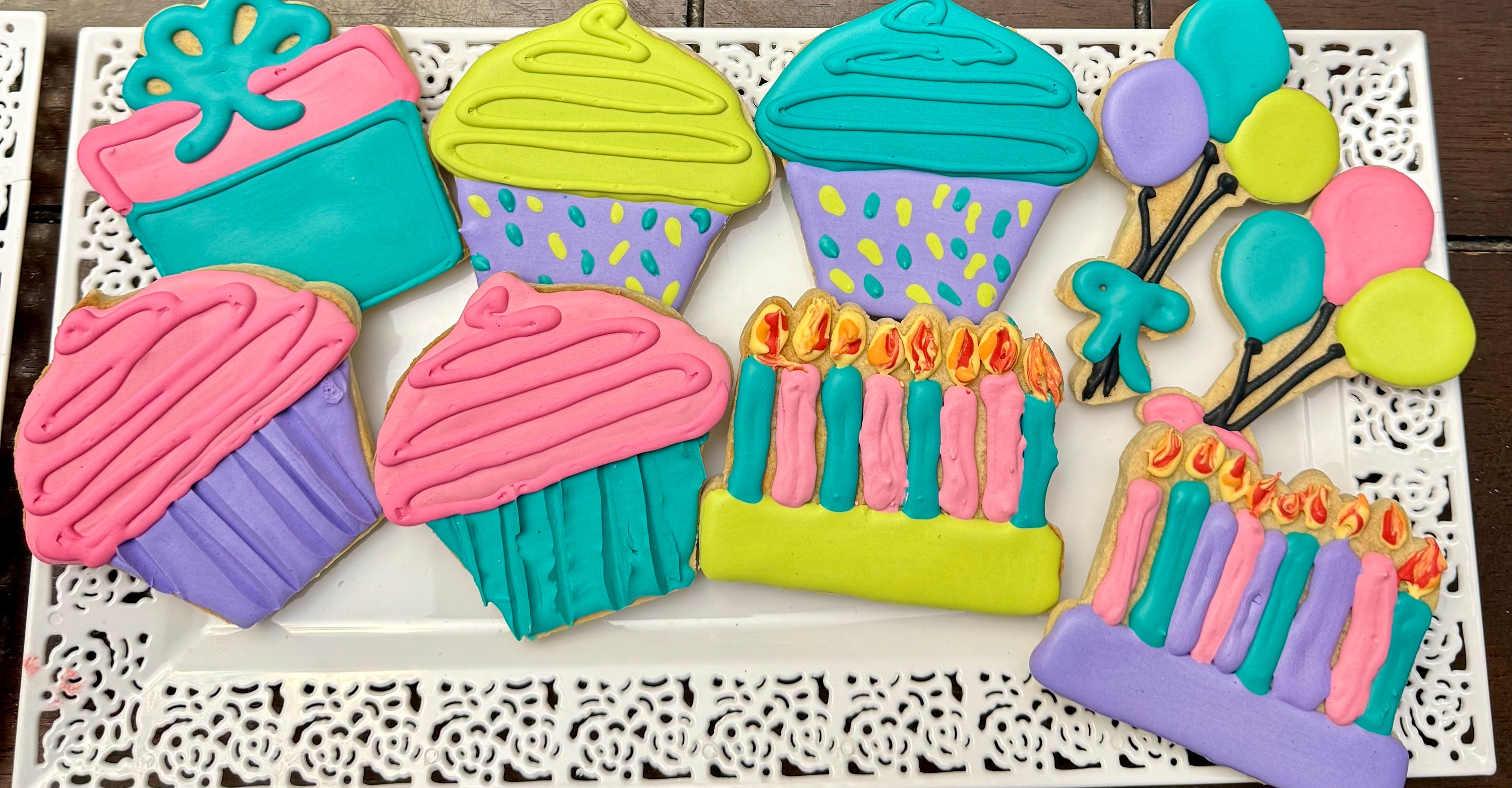 Custom Birthday Decorated Cookies