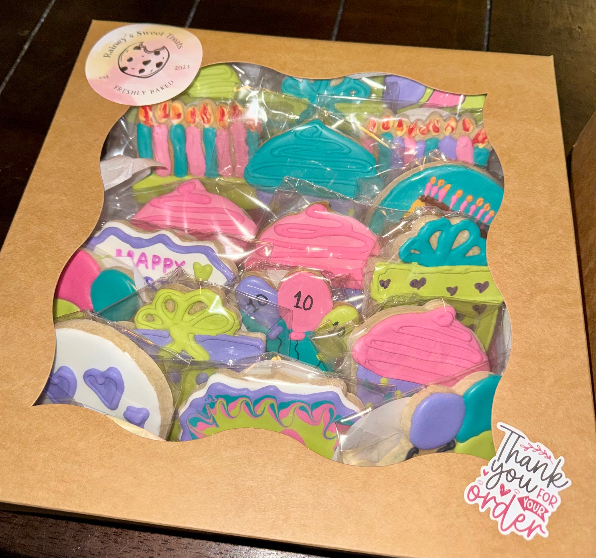 Custom Birthday Decorated Cookies