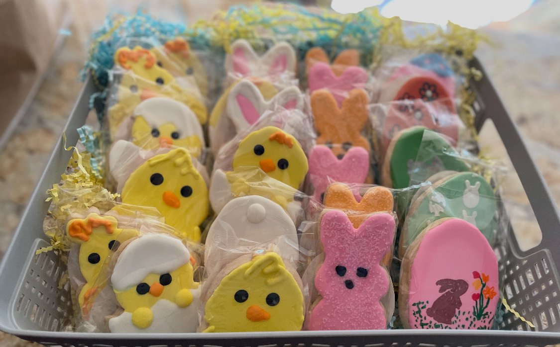 Holiday Themed Sugar Decorated Cookies