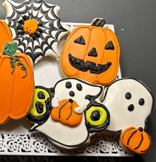 Holiday Themed Sugar Decorated Cookies